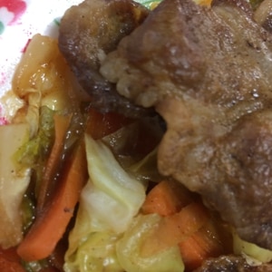 カレールゥで簡単味付け☆豚肉と野菜のカレー炒め